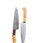 CUSTOM HANDMADE CARBON STEEL CHEF KNIVES SET 3 Pcs, (CKN-14)