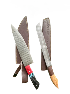 CUSTOM HANDMADE CARBON STEEL CHEF KNIVES SET 3 Pcs, (CKN-20)